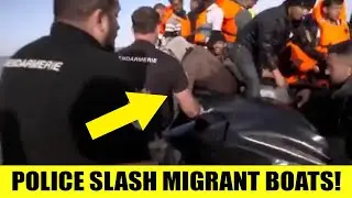French Police SLASH Migrant Boats After British Patriots TAKE ACTION on Beaches!