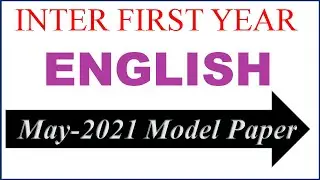 Inter First Year English Model Paper 2021 ||gs learning channel||