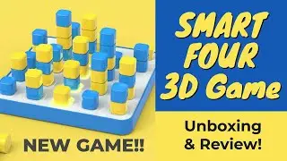 Smart Four 3D - Connect Four Type AI Strategy Game  UnBoxing and Review!!!
