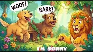 Lion is Scared of Dogs #shortsfeed #3danimation #shortsvideo #art #animatry #ai #viral #anime #short