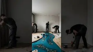 Small Room Big Transformation 🔥 Epoxy River Floor