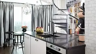 Interior Design — Small Black & White Fashion-Inspired Open-Concept Condo Makeover
