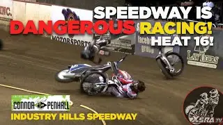 Speedway is Dangerous Racing! Heat 16! Connor Penhall Memorial Cup! #speedway #crash #fyp