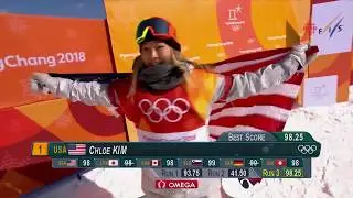 Chloe Kim's full gold medal run 98.25