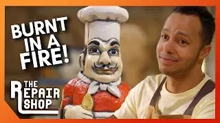 Repairing A Fire-Damaged Wooden Chef! | The Repair Shop