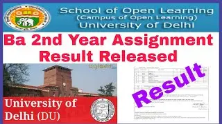 Ba 2nd Year Assignment Result Released|| Sol Result ||