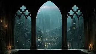 Hogwarts Castle in Heavy Rain 🌧️ Rain ASMR for Deep Sleep | 3 Hours No Ads