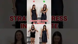 😱 Beautiful Strapless Dress In 1 Minute #shorts