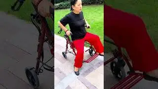 Walkers for Seniors Foldable Adjustable Handle Height with Seat and Backrest Footrest