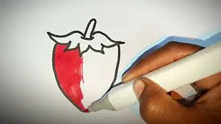 How to draw a strawberry #easy |10 ₹ की 1 Strawberry 🍓 😱 #shorts #viral #trending #fruit #shortsfeed