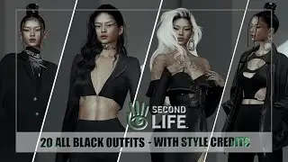 20 All Black Outfit Ideas with Style Credits | Second Life 2023