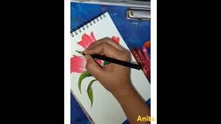 How to draw a flower bash oil pastels colour #step by step beginner drawing#art&craft 🖌️
