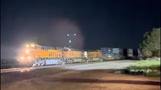 EB  BNSF train, Texico, NM, 0025 hrs, Thur 19 Sept 2024, 68&deg; F, 47%, SSW 6-7, ceiling unlimited