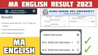 MA English Result 2023 | Master of Arts in English Result | Gndu MA Class Result | Gndu Result 2023