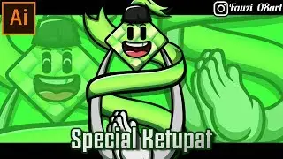 Special Ketupat Character Adobe illustrator CC #FAUZI08