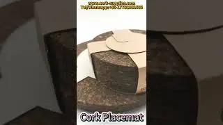 Black Carbonized Round Modern Cork Placemats Cork Trivets For Hot Dishes