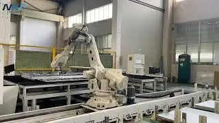 Our 1T load-bearing tracks with ABB robots for automated handling of sheet metal parts.