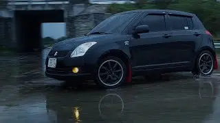FWD Swift cornering w/ style #Suzuki #swift #fwdcantdrift #powerslide #watanabe #drift  #swiftsport