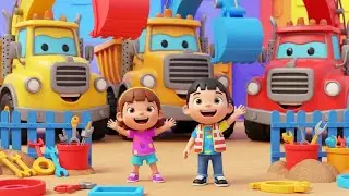 Big Construction Trucks ABC Song for Kids | Alphabet Song, Vehicle Song for Kids, Popular Nursery