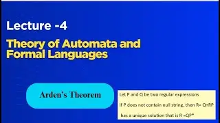Unit-2|| L-4 || Arden's Theorem