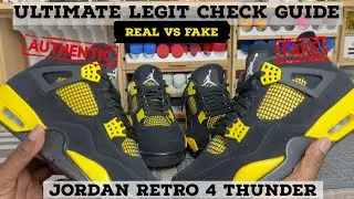 Полное руководство по проверке подлинности | Оригинал против подделки | Jordan Retro 4 Thunder | ...
