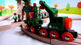 Brio junat & kaivinkone. Junarata lelujunille. Leluvideoita lapsille.