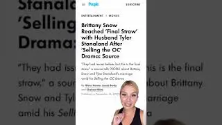 Brittany Snow & Tyler Stanaland Split Due To 'Selling OC' | What's Trending In Seconds | #Shorts