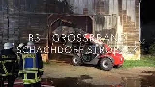 Feuerwehr Halberstadt - Großbrand / Scheune in Ströbeck