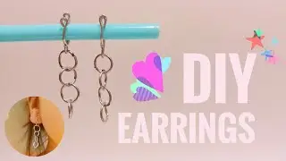 DIY chain earrings without piercing !| #diyearrings ~ Elim's DIY