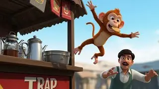 Monkey Stole My Tea! 😂 | Funny 3D Animated Story