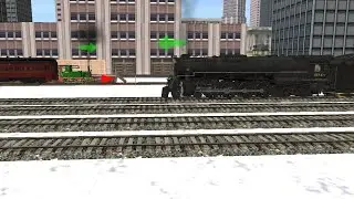 Christmas loco 2006 Z526 meet C&O 614 #trainzsimulator #railroad