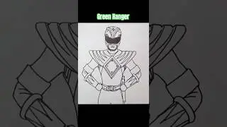 How To Draw Green Ranger | Power Rangers #shorts #drawing #draw #powerrangers