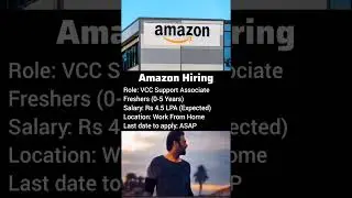 Amazon Hiring Freshers