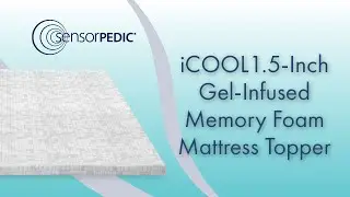 SensorPEDIC&reg; iCOOL 1.5-Inch Gel-Infused Memory Foam Mattress Topper