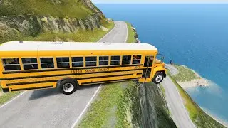  Bus Vs Cliff Drops 😱 | BeamNG.Drive #06 | Ultra Detailed Car Compilation!