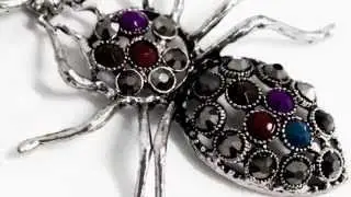 Anh&auml;nger Silber - Bunte Spinne (Spider Pendant) - doktorhardstuff.net