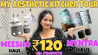 *25+ PINTERESTY PRODUCTS* My Aesthetic Kitchen Tour + Meesho Pinteresty Kitchen Finds Starting ₹120🔥