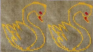 Ason design||Cross stitch duck design part-1|how to make door mat,sitting mat,table mat,wall hanging