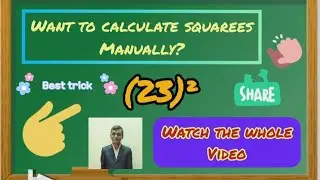 How to solve squares manually #5secondtrick #sanjaysir