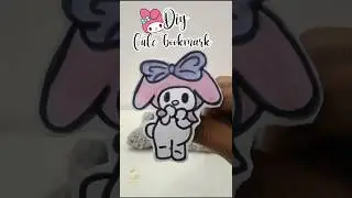 Diy cute bookmark ideas 🌸✨.#diy#shorts#MyMelody #Sanrio #MyMelodyFandom #CuteBookmark #DIYBookmark