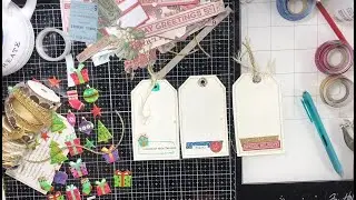 Junk Journal Tags From Book Pages & Working In My December Daily 2021 aka Christmas Journal 🎄