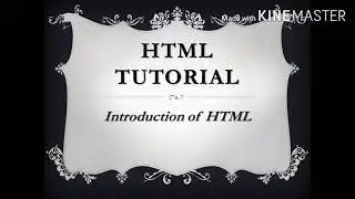 HTML tutorial