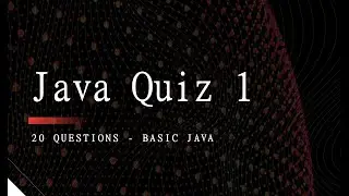 #Java #Quiz to test Basic Java Knowledge
