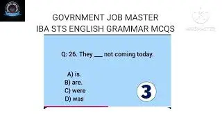 IBA STS BPS 05- 15 | IMPORTANT ENGLISH GRAMMAR MCQS| Government Job Master