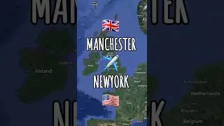 Manchester to Newyork | Flight Route Tracking  | Virgin Atlantic  #shorts  #shortsfeed