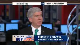 Michigan Gov. Rick Snyder on MSNBC's Morning Joe
