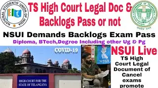 Degree, B-Tech, Diploma Backlogs in High Court | Cancel Exams and Promote 2020 | Eamect And Ecet