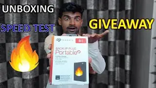 Seagate Backup Plus Portable 5TB Hard Drive Unboxing & Speed Test & Review|GiveAway 🔥🔥🔥.YU Technical