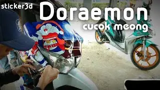 Cara Pasang Sticker Decal Doraemon 3D beat pop