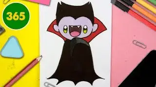 COMMENT DESSINER UN VAMPIRE KAWAII - Dessins kawaii - Comment dessiner Kawaii Halloween